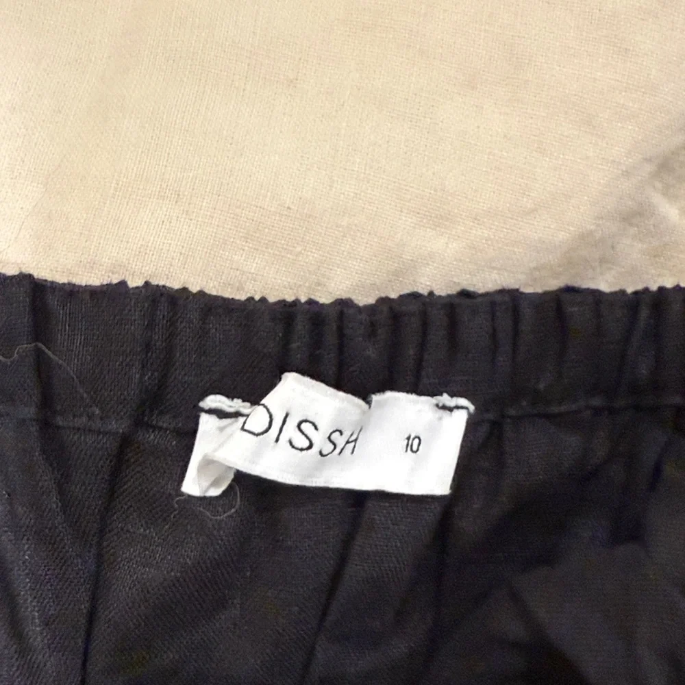 DISSH Havana Linen Crop Top Black AU10 US6 - Picture 5 of 7